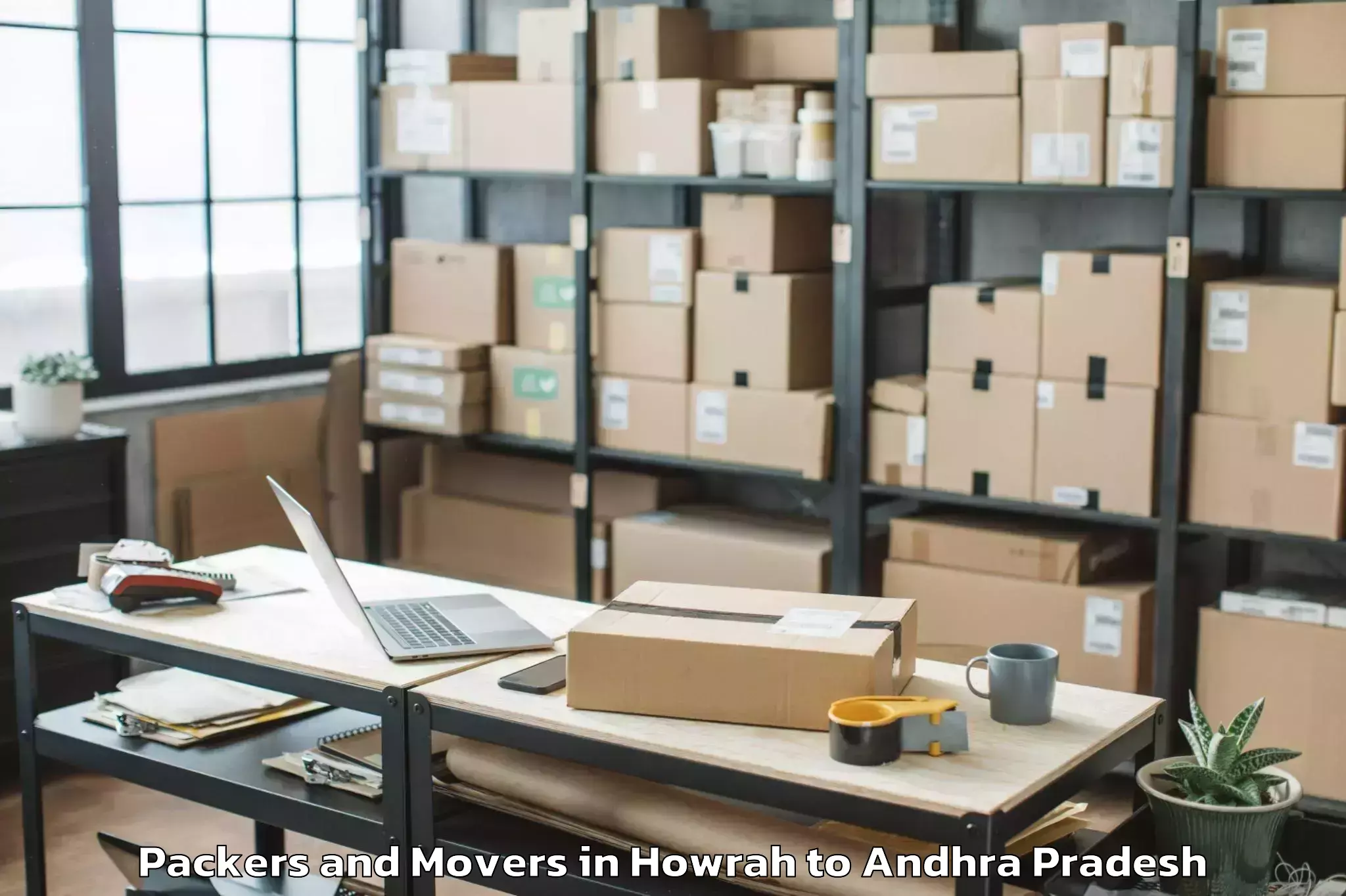 Reliable Howrah to K L University Vaddeswaram Packers And Movers